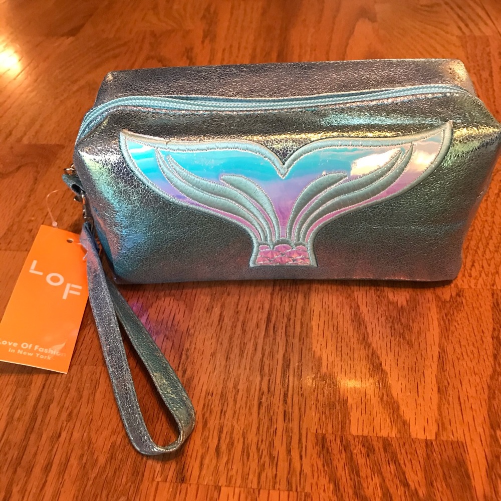 NWT LOF Mermaid Fin Blue Wristlet/Bag - Picture 6 of 16